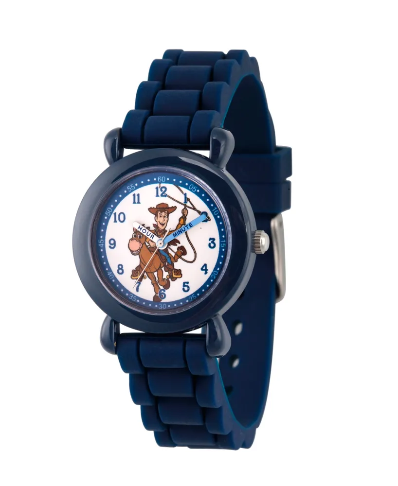 EwatchFactory Boy's Disney Toy Story 4 Woody Plastic Time Teacher Strap Watch 32mm