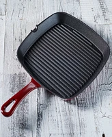 Chefs Classic Enameled Cast Iron 9.25" Square Grill Pan