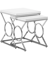 Monarch Specialties 2 Piece Nesting Table Set