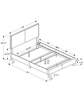 Monarch Specialties Full Size Leather Look Bed