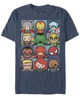Marvel Men's Comic Collection Kawaii Avenger Boxes Short Sleeve T-Shirt