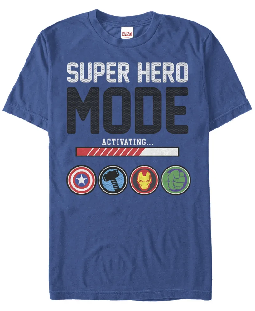 Marvel Men's Comic Collection Hero Mode Activation Short Sleeve T-Shirt