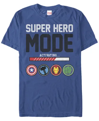 Marvel Men's Comic Collection Hero Mode Activation Short Sleeve T-Shirt