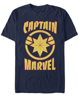 Marvel Men's Captain Retro Emblem Short Sleeve T-Shirt