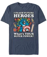 Marvel Men's Comic Collection Vintage Teacher Captain America Short Sleeve T-Shirt