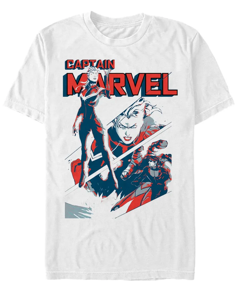 Marvel Men's Comic Collection Captain Silhouette Short Sleeve T-Shirt