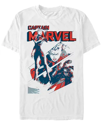 Marvel Men's Comic Collection Captain Silhouette Short Sleeve T-Shirt