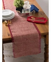 Design Imports Chevron Burlap Table Runner 14" x 72"