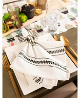 Design Imports Zig Dobby Stripe Napkin Set of 6