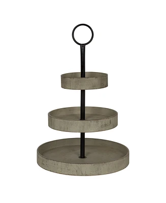 Kate and Laurel Woodmont 3 Tiered Wood Tray, Tier