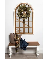 Kate and Laurel Boldmere Wood Windowpane Arch Mirror - 28" x 44"