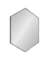 Kate and Laurel Rhodes Framed Hexagon Wall Mirror