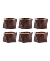 Wood Triangle Napkin Ring, Set of 6