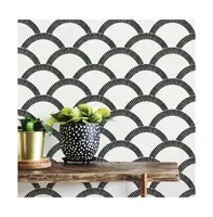 Tempaper Mosaic Scallop Peel and Stick Wallpaper