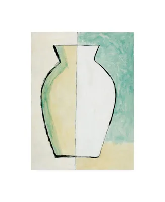 Pablo Esteban White and Yellow Vase Canvas Art