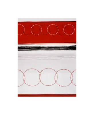 Pablo Esteban Circles with Horizontal Stripes Canvas Art
