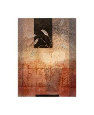 Pablo Esteban White Leaves in Vase Canvas Art