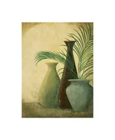 Pablo Esteban Three Vases One with Greenery Canvas Art - 15.5" x 21"