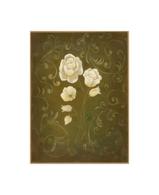 Pablo Esteban Roses with Scrolls Canvas Art