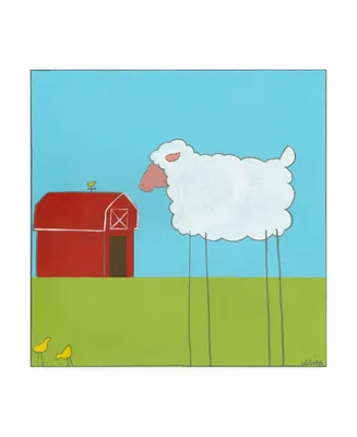 June Erica Vess Stick leg Sheep Ii Childrens Art Canvas Art