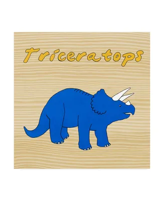 Megan Meagher Triceratops Childrens Art Canvas Art