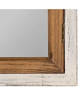 Kate and Laurel Boldmere Wood Windowpane Arch Mirror - 28" x 44"