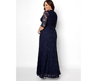 Women's Plus Screen Siren Lace Evening Gown