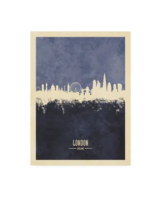 Michael Tompsett London England Skyline Navy Poster Canvas Art