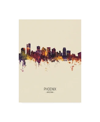 Michael Tompsett Phoenix Arizona Skyline Portrait Iii Canvas Art - 19.5" x 26"