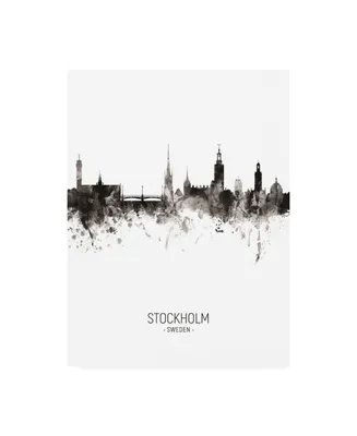 Michael Tompsett Stockholm Sweden Skyline Portrait Ii Canvas Art