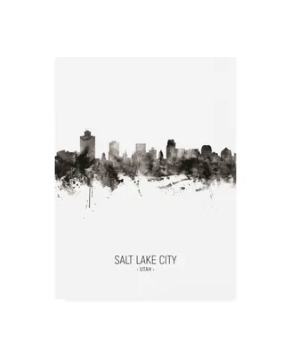 Michael Tompsett Salt Lake City Utah Skyline Portrait Ii Canvas Art