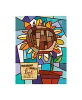 Holli Conger Stained Glass Sunflower Canvas Art - 27" x 33.5"