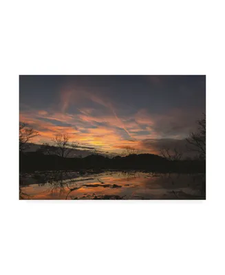 Kurt Shaffer Photographs November Sunset Reflection Canvas Art