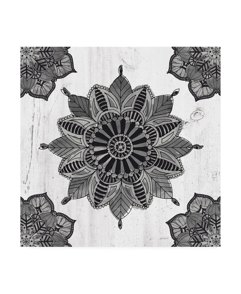 Anne Tavoletti Mandala Morning Vi Bw Canvas Art - 36.5" x 48"