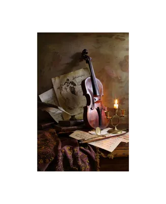 Andrey Morozov Still Life with Violin Canvas Art - 20" x 25"