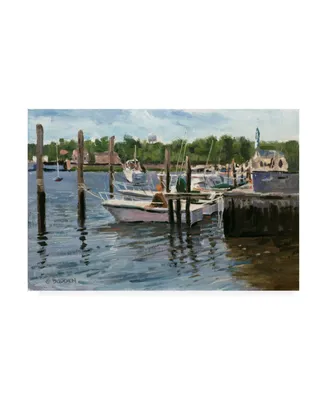 Michael Budden Manasquan Boats Canvas Art - 15" x 20"