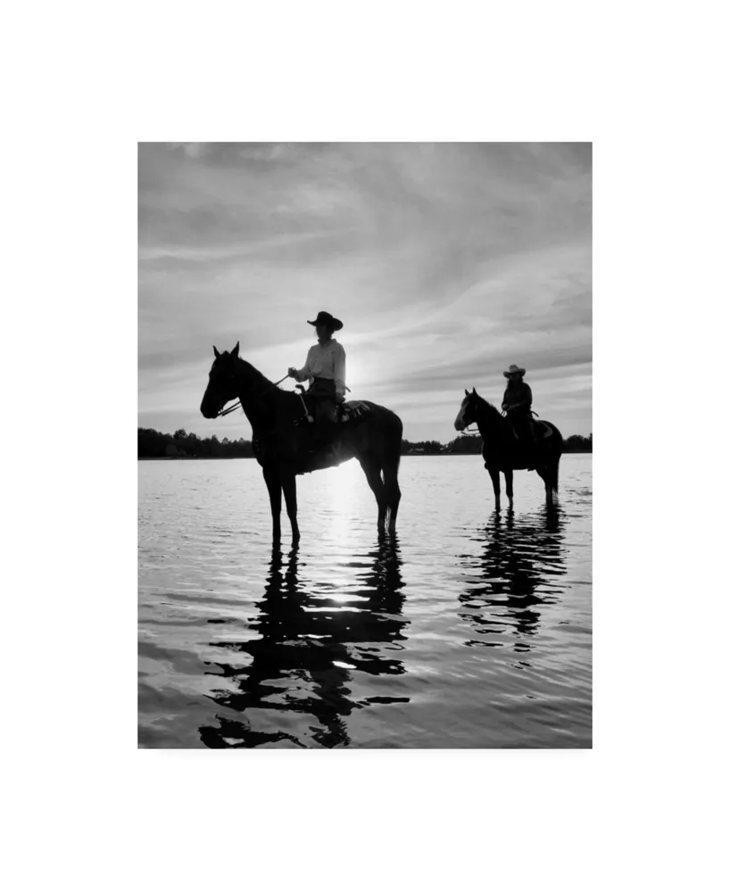 Monte Nagler Riding at Sunset Rothbury Michigan Canvas Art