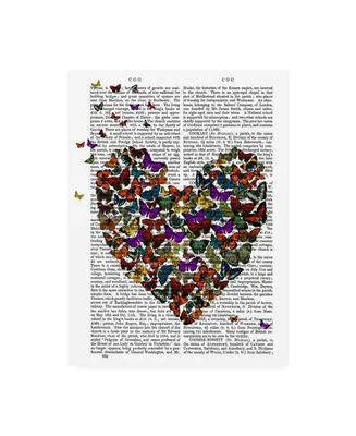 Fab Funky Butterfly Heart Canvas Art - 36.5" x 48"