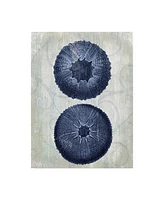 Fab Funky Indigo Blue Sea Urchins B Canvas Art - 19.5" x 26"