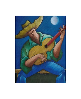 Oscar Ortiz Jibaro Bajo La Luna Canvas Art - 27" x 33.5"