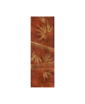 Pablo Esteban Bamboo Over Red Canvas Art - 15.5" x 21"