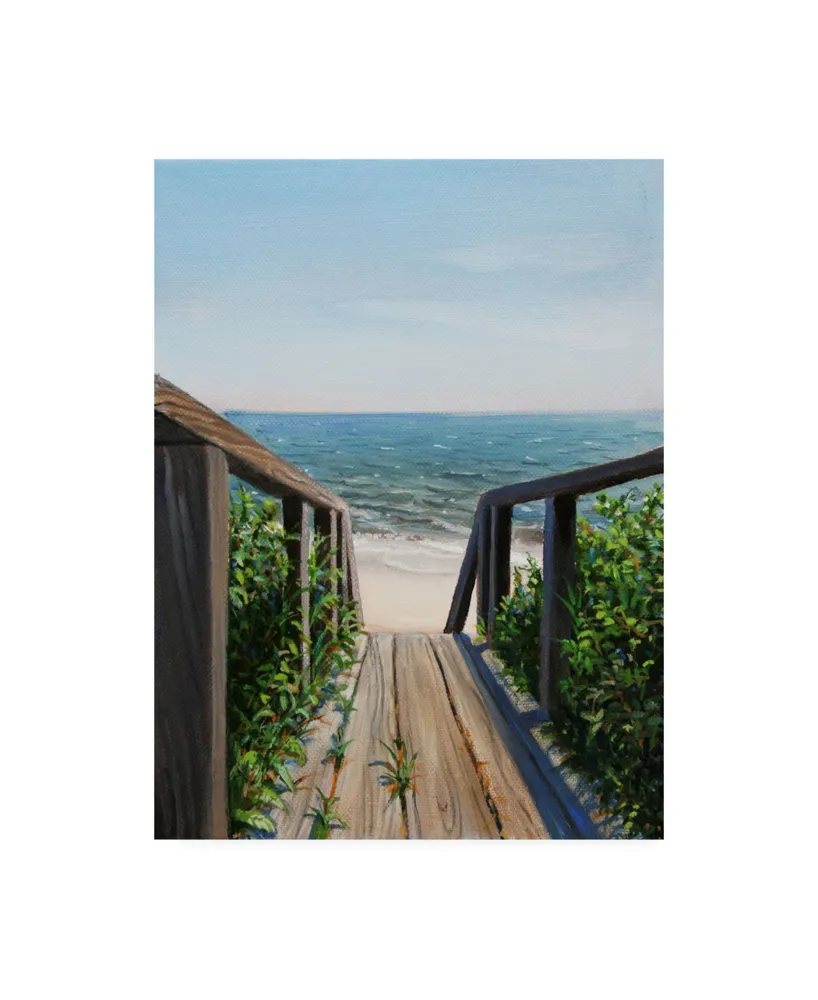 Paul Walsh Beach Walk Way Canvas Art - 15.5" x 21"