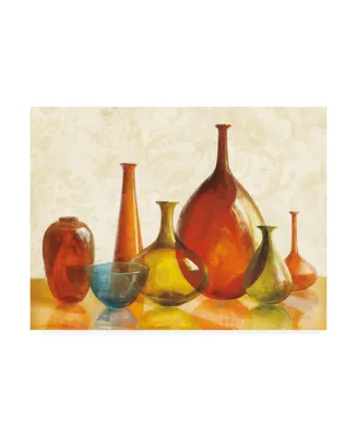 Danhui Nai Colorful Glass Vessels on Ivory Canvas Art