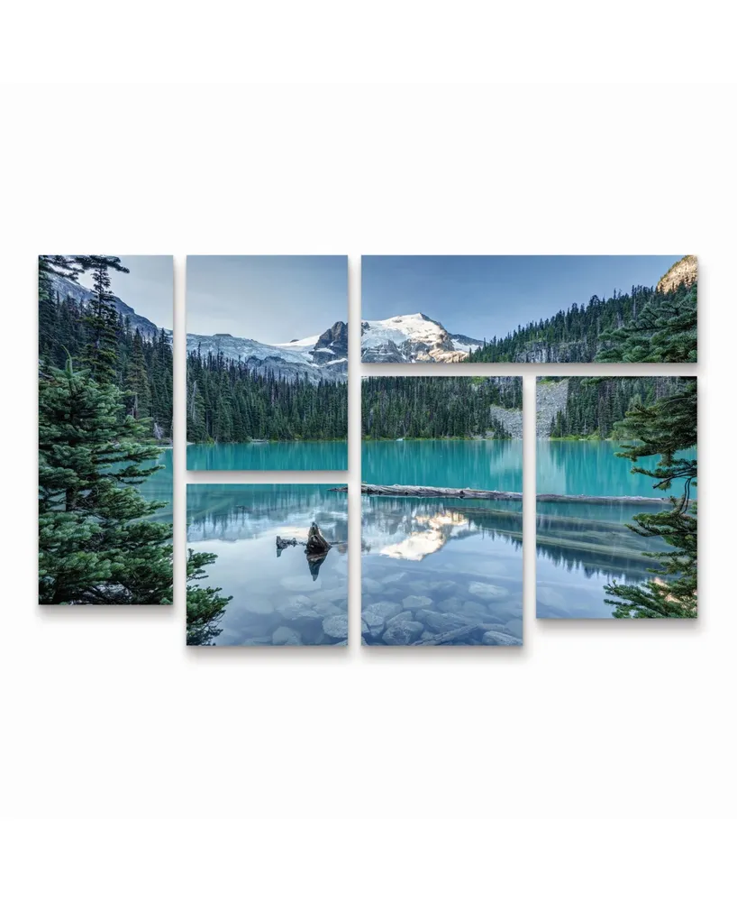 Pierre Leclerc Natural Beautiful British Columbia Multi Panel Art Set 6 Piece - 49" x 19"