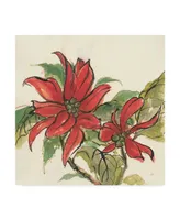 Chris Paschke Poinsettia Ii Canvas Art - 15" x 20"