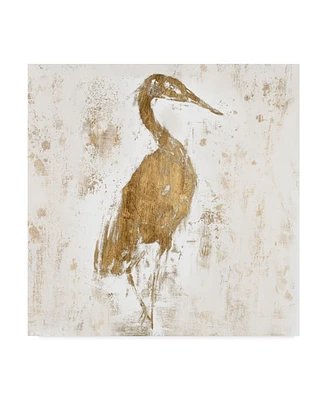 Jennifer Goldberger Gilded Heron I Canvas Art - 20" x 25"