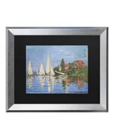 Claude Monet Regatta at Argenteuil Matted Framed Art