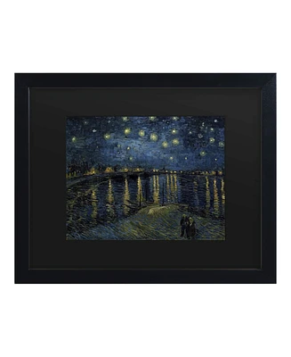 Vincent Van Gogh The Starry Night Ii Matted Framed Art - 15" x 20"