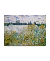 Claude O. Monet Lle Aux Fleurs Near Vetheuil Canvas Art - 37" x 49"