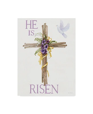 Kathleen Parr Mckenna Easter Blessing Saying Iii with Cross Canvas Art - 20" x 25"